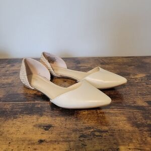 Apt. 9 Cream and Woven Women's Flats Size 6.5